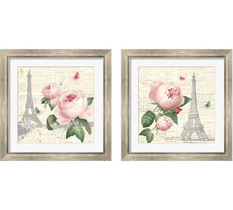 Roses in Paris  2 Piece Framed Art Print Set by Katie Pertiet