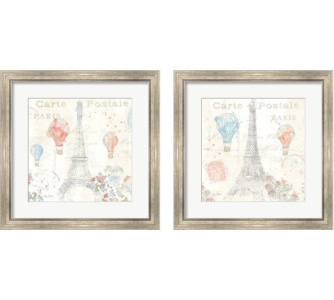 Lighthearted in Paris 2 Piece Framed Art Print Set by Katie Pertiet