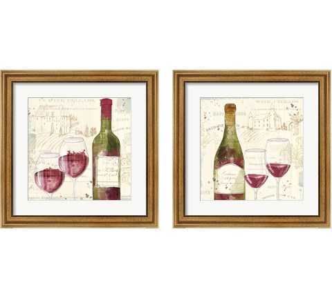 Chateau Winery 2 Piece Framed Art Print Set by Katie Pertiet