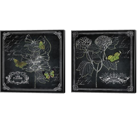 Chalkboard Botanical 2 Piece Canvas Print Set by Katie Pertiet