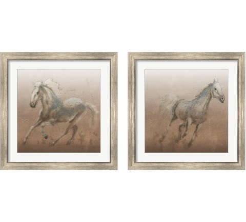 Stallion on Leather 2 Piece Framed Art Print Set by James Wiens
