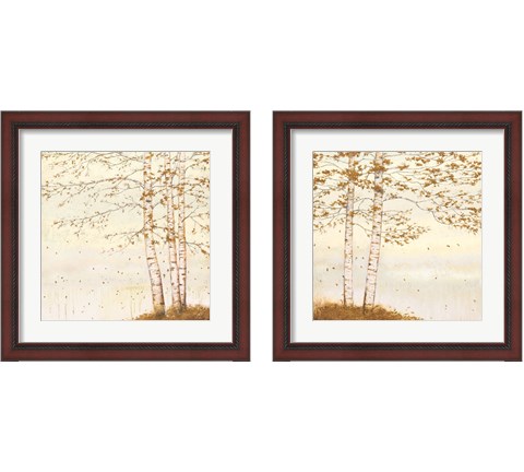 Golden Birch Off White 2 Piece Framed Art Print Set by James Wiens