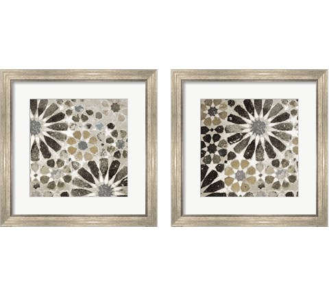 Alhambra Tile Neutral 2 Piece Framed Art Print Set by Sue Schlabach