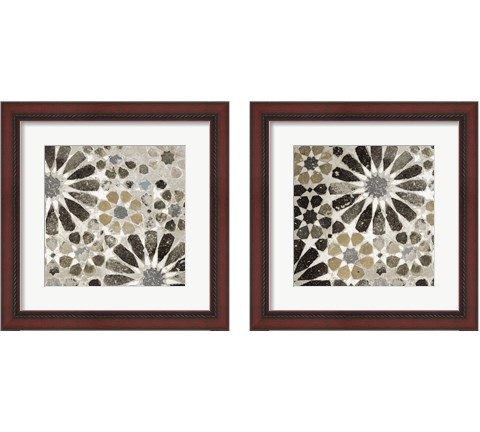 Alhambra Tile Neutral 2 Piece Framed Art Print Set by Sue Schlabach