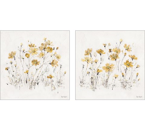 Wildflowers Yellow 2 Piece Art Print Set by Lisa Audit