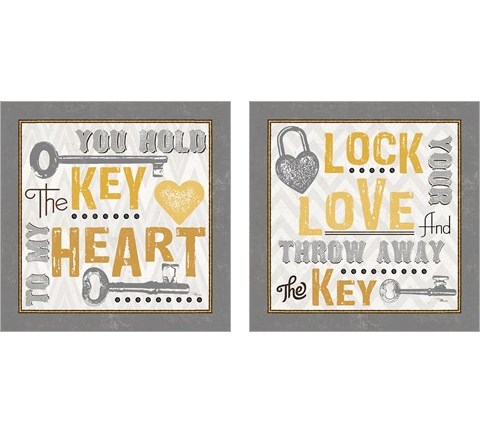 Lock Your Love 2 Piece Art Print Set by Pela Studio