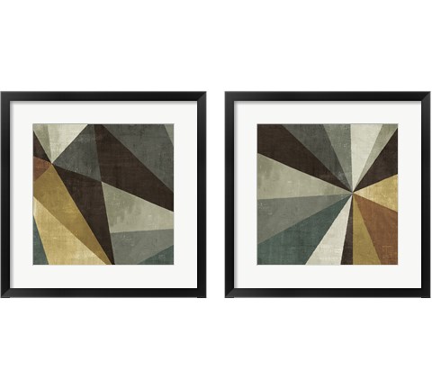 Triangulawesome Square 2 Piece Framed Art Print Set by Michael Mullan