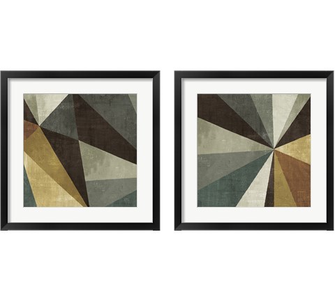 Triangulawesome Square 2 Piece Framed Art Print Set by Michael Mullan