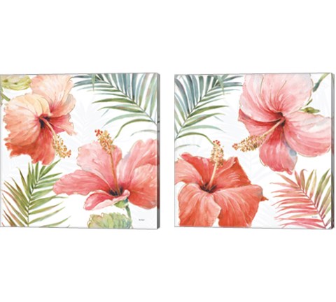 Tropical Blush 2 Piece Canvas Print Set by Lisa Audit