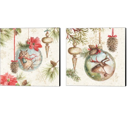 Woodland Holiday 2 Piece Canvas Print Set by Lisa Audit