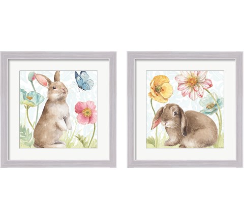 Spring Softies Bunnies 2 Piece Framed Art Print Set by Lisa Audit