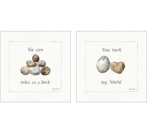 Pebbles and Sandpipers 2 Piece Art Print Set by Lisa Audit