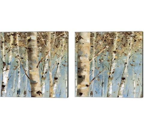 White Forest 2 Piece Canvas Print Set by Lisa Audit