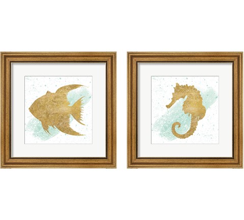 Silver Sea Life 2 Piece Framed Art Print Set by Wild Apple Portfolio