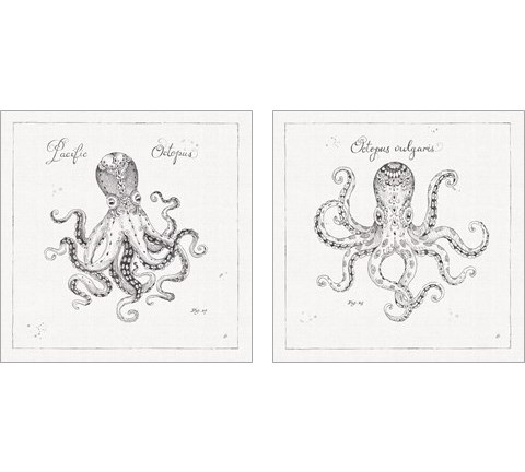 Underwater Life 2 Piece Art Print Set by Daphne Brissonnet