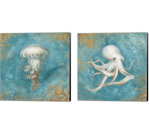 Treasures from the Sea 2 Piece Canvas Print Set by Danhui Nai