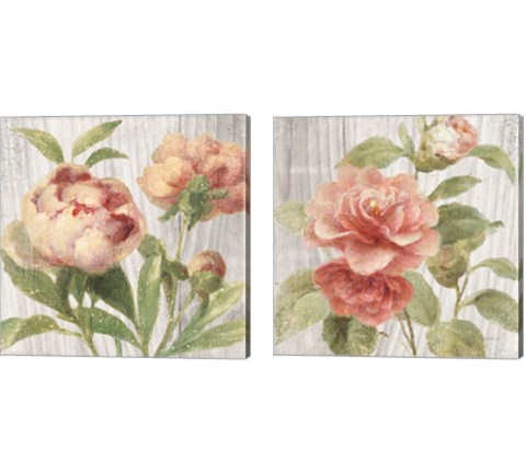 Scented Cottage Florals 2 Piece Canvas Print Set by Danhui Nai