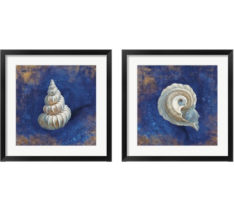Treasures from the Sea Indigo 2 Piece Framed Art Print Set by Danhui Nai