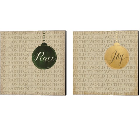 Christmas Ornaments 2 Piece Canvas Print Set by Hartworks