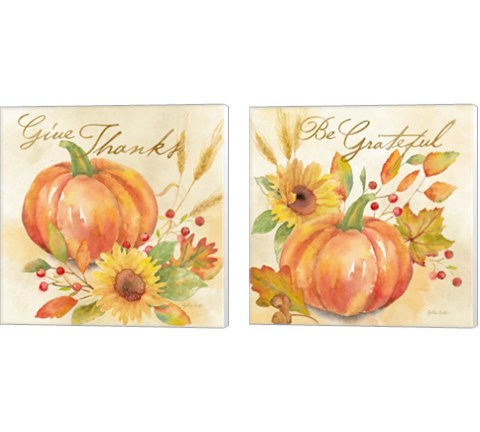 Welcome Fall  2 Piece Canvas Print Set by Cynthia Coulter