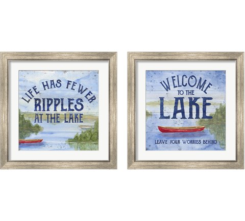 Lake Living Panel 2 Piece Framed Art Print Set by Tara Reed