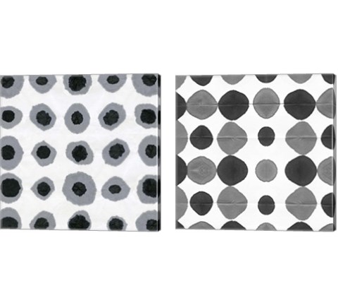 Watermark Black and White 2 Piece Canvas Print Set by Nancy Green Design