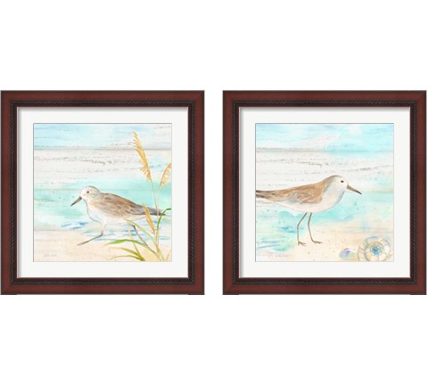 Sandpiper Beach 2 Piece Framed Art Print Set by Cynthia Coulter