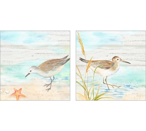 Sandpiper Beach 2 Piece Art Print Set by Cynthia Coulter