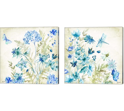 Wildflowers and Butterflies 2 Piece Canvas Print Set by Tre Sorelle Studios