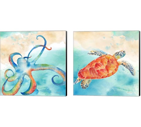 Sea Splash 2 Piece Canvas Print Set by Cynthia Coulter