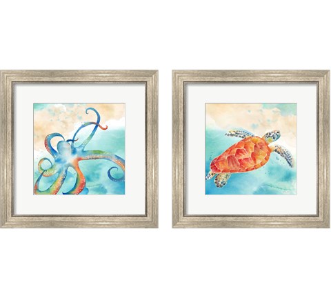 Sea Splash 2 Piece Framed Art Print Set by Cynthia Coulter