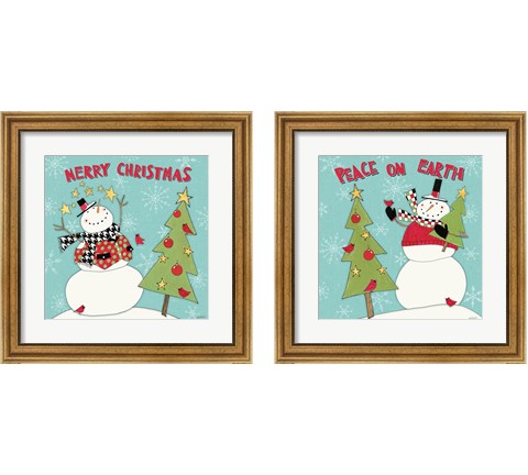 Snowman Sentiments 2 Piece Framed Art Print Set by Anne Tavoletti