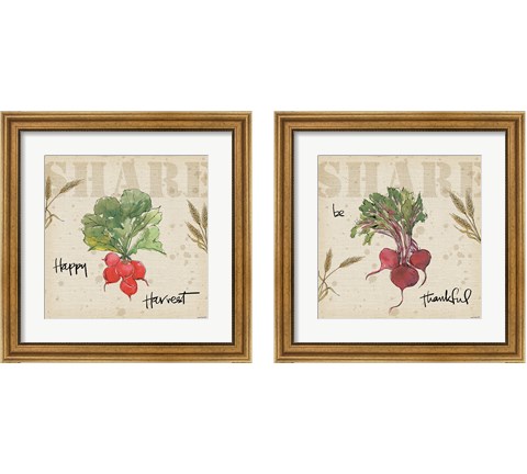 Farmers Feast Harvest 2 Piece Framed Art Print Set by Anne Tavoletti