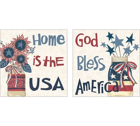 American Country 2 Piece Art Print Set by Anne Tavoletti