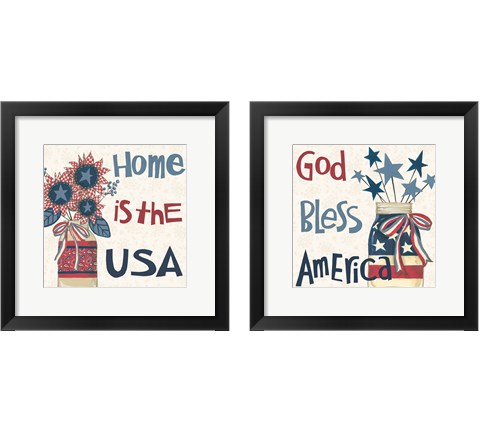 American Country 2 Piece Framed Art Print Set by Anne Tavoletti