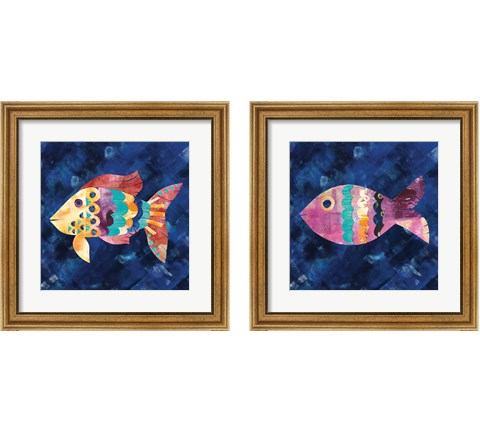 Boho Reef  2 Piece Framed Art Print Set by Wild Apple Portfolio