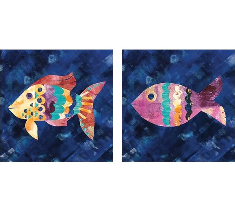 Boho Reef  2 Piece Art Print Set by Wild Apple Portfolio