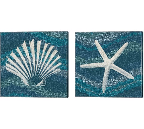 Sea Glass 2 Piece Canvas Print Set by Wild Apple Portfolio