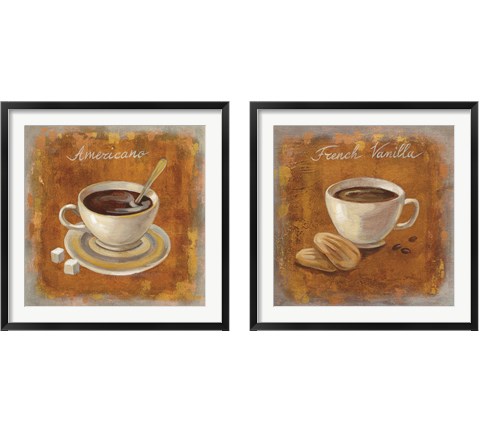 Coffee Time on Wood 2 Piece Framed Art Print Set by Silvia Vassileva