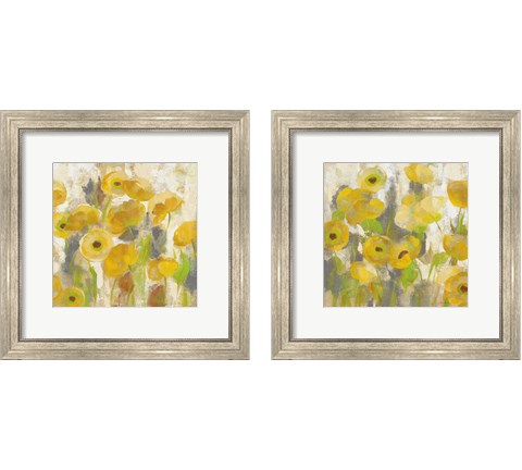 Floating Yellow Flowers 2 Piece Framed Art Print Set by Silvia Vassileva