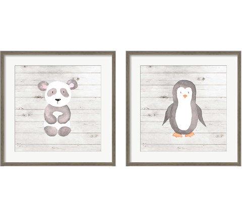 Water Color Animal 2 Piece Framed Art Print Set by Tamara Robinson