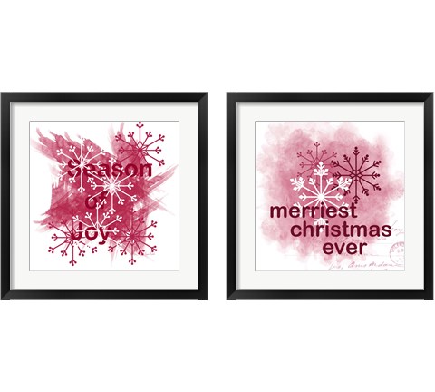 Merriest Christmas Ever 2 Piece Framed Art Print Set by Ramona Murdock