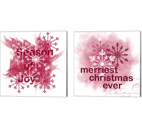 Merriest Christmas Ever 2 Piece Canvas Print Set by Ramona Murdock