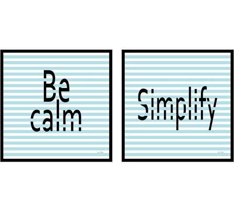 Calm & Simplify 2 Piece Art Print Set by Ramona Murdock