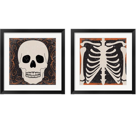 Skeleton 2 Piece Framed Art Print Set by ND Art & Design