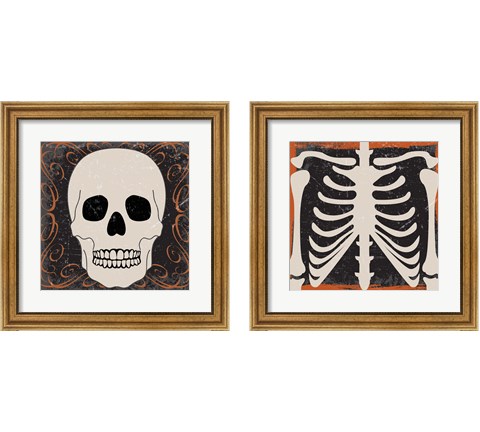 Skeleton 2 Piece Framed Art Print Set by ND Art & Design