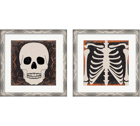 Skeleton 2 Piece Framed Art Print Set by ND Art & Design