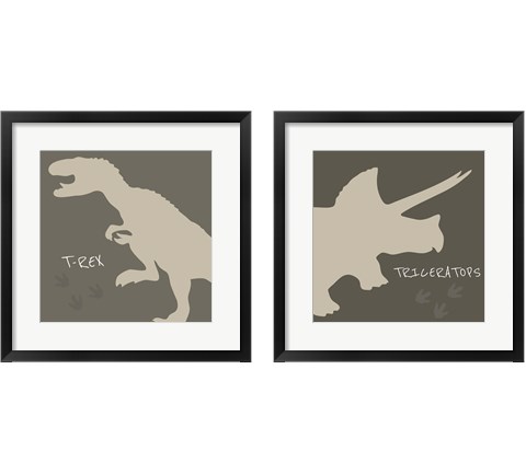 Dino 2 Piece Framed Art Print Set by ND Art & Design