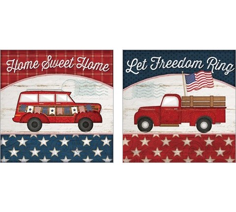 Americana 2 Piece Art Print Set by Jennifer Pugh