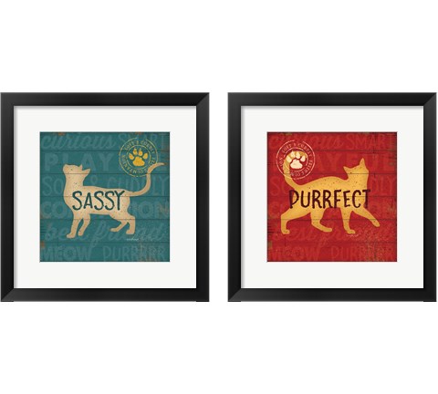 Cat Traits 2 Piece Framed Art Print Set by Jennifer Pugh